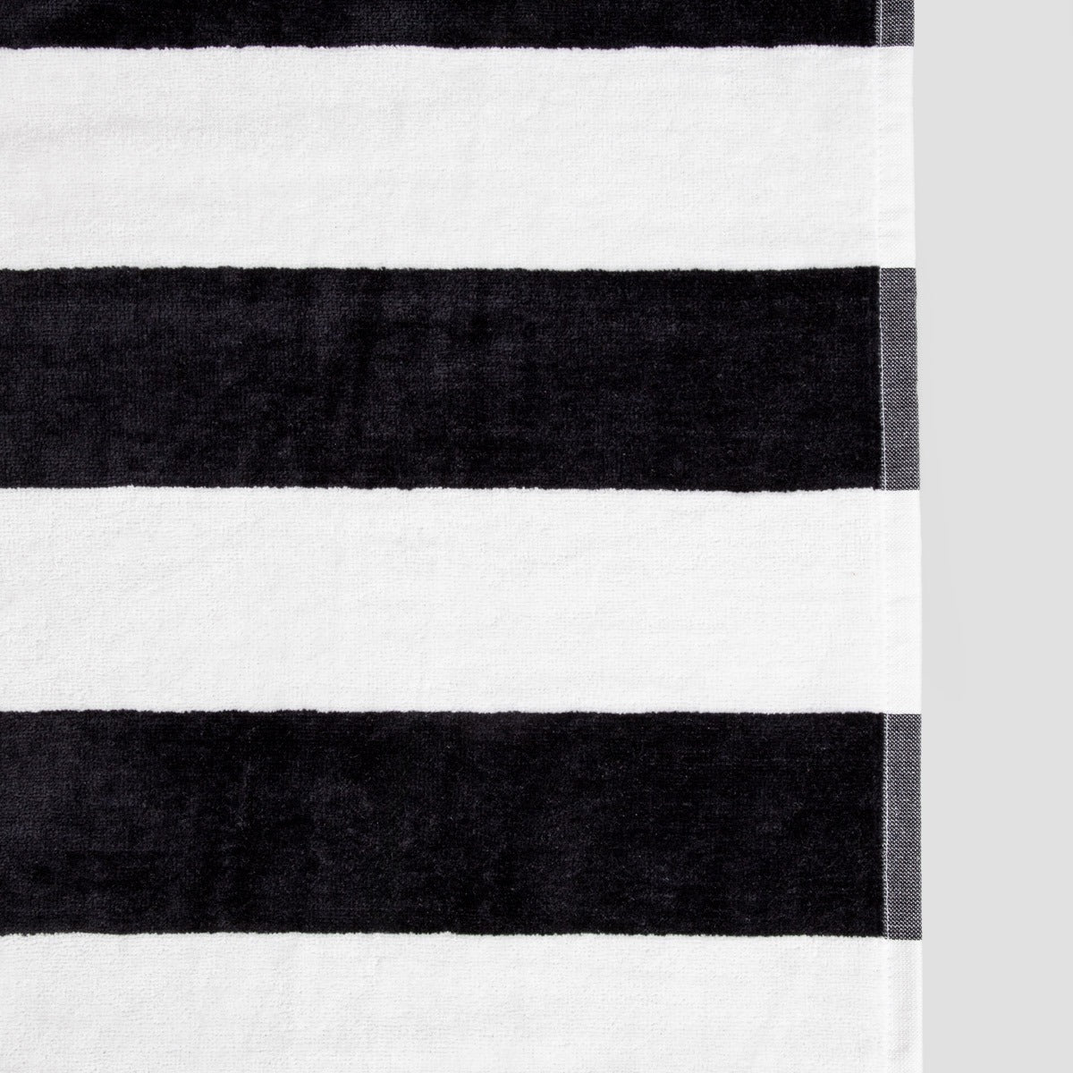 LAWENA Black and White Striped Towel 100x150 cm