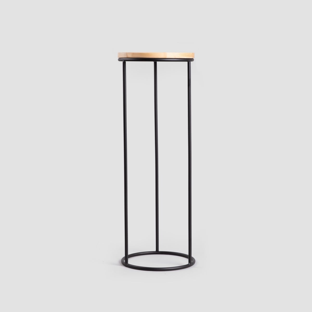 DDEDONI Black Metal Round Flowerbed 66x15x23 cm