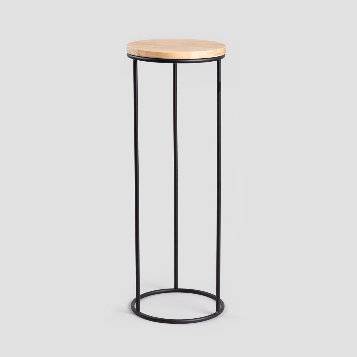 DDEDONI Black Metal Round Flowerbed 66x15x23 cm
