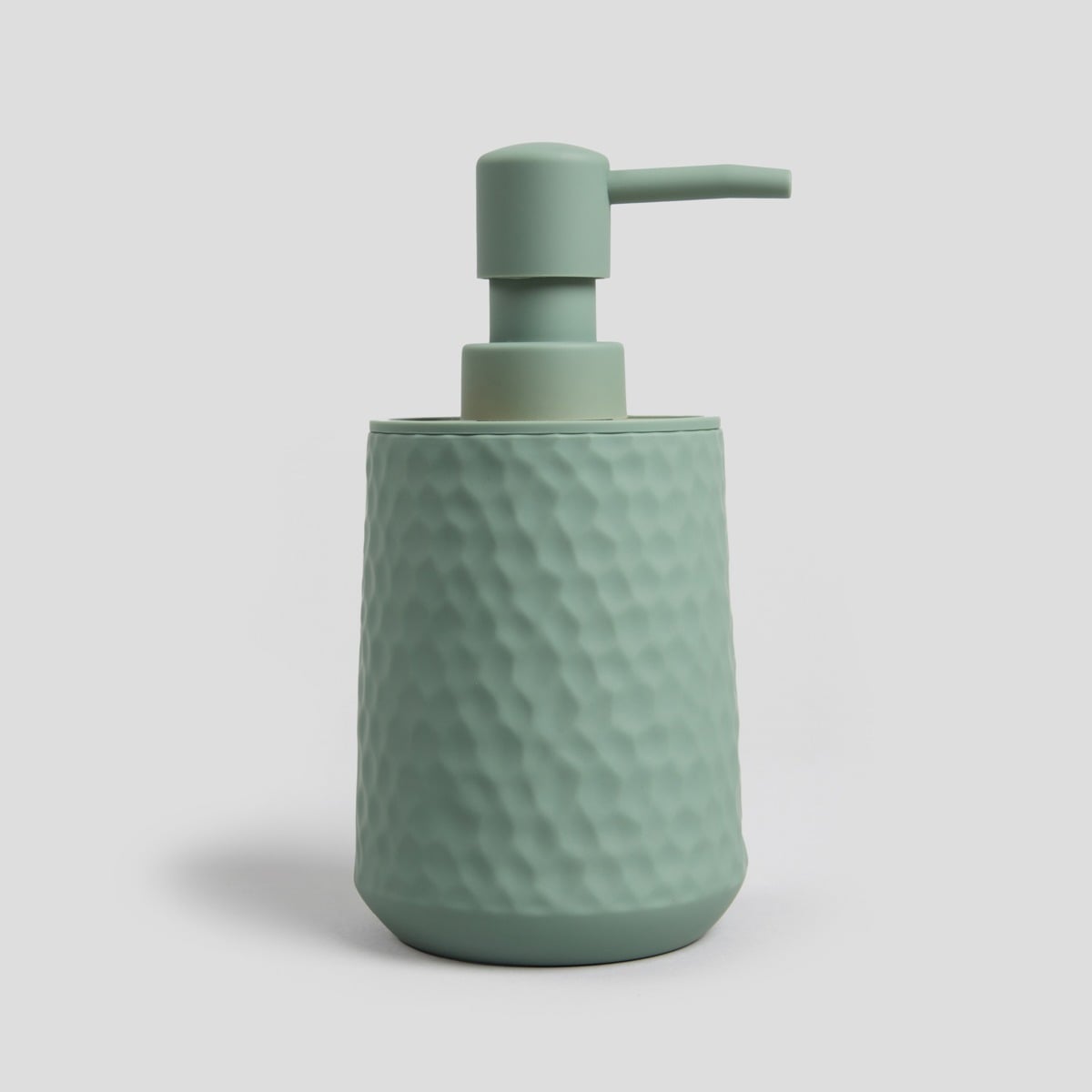 PAMUK Green Soap Dispenser with Natural Wood Texture