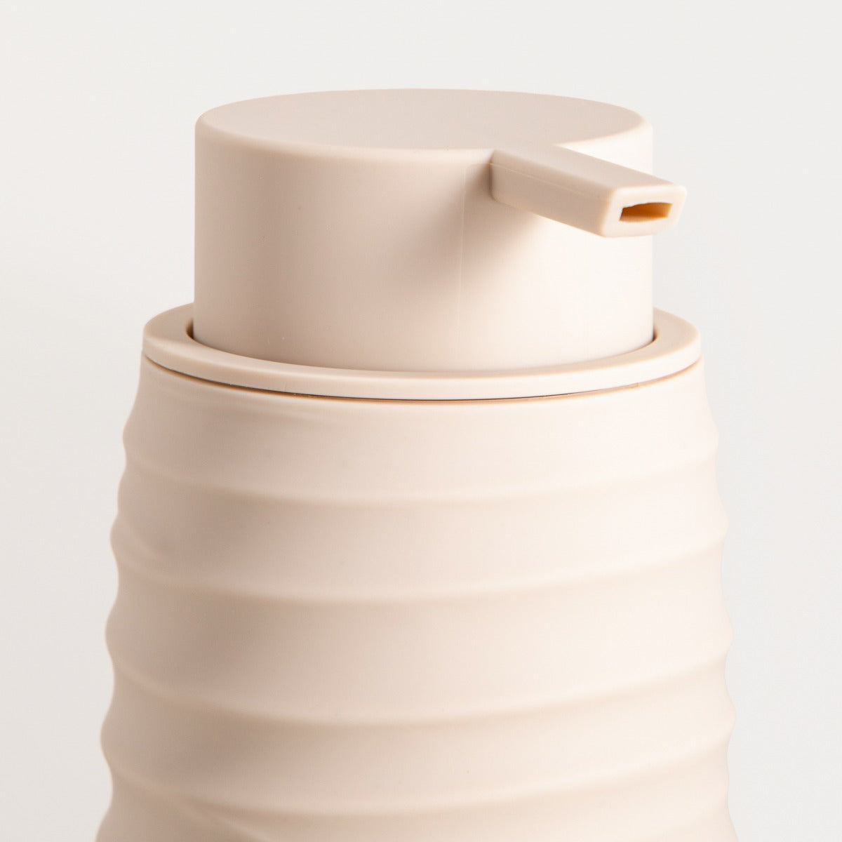 TORUS Embossed Beige Soap Dispenser 8.2x8.2x17 cm