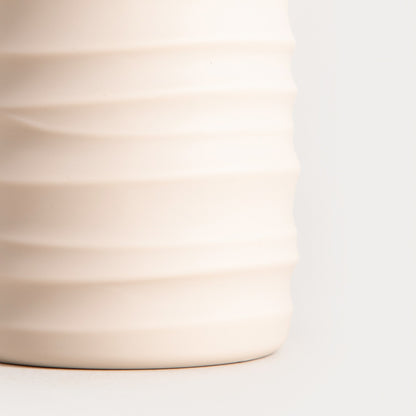 TORUS Embossed Beige Soap Dispenser 8.2x8.2x17 cm