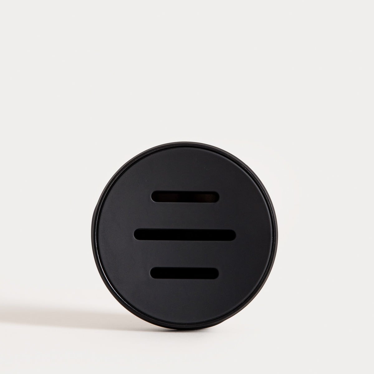 TORUS Embossed Black Soap Dish 11x11x2.5 cm