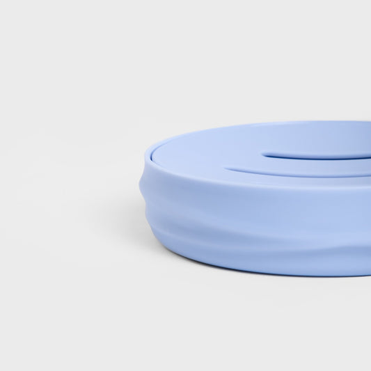 TORUS Embossed Blue Soap Dish 11x11x2.5 cm
