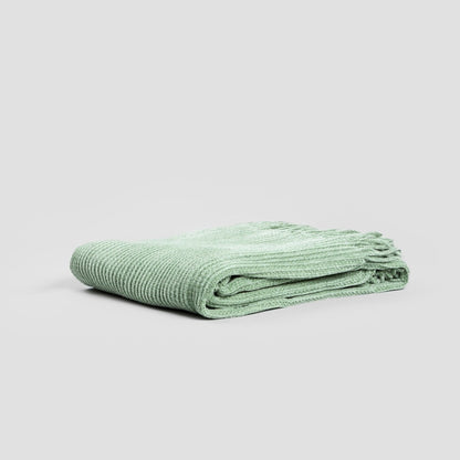 Chenille Pistachio Blanket 130x170 cm Soft Velvety Throw
