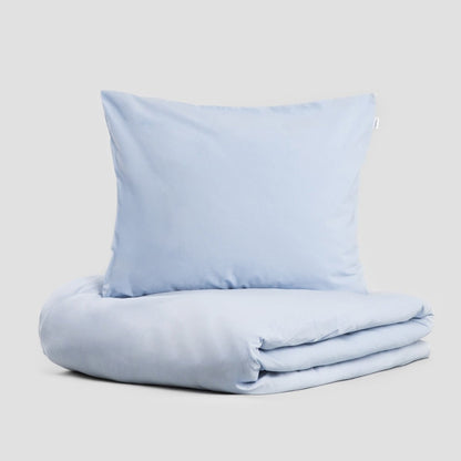 DEFLA Washed Cotton Blue Bedding Set 140x200 + 50x60 cm