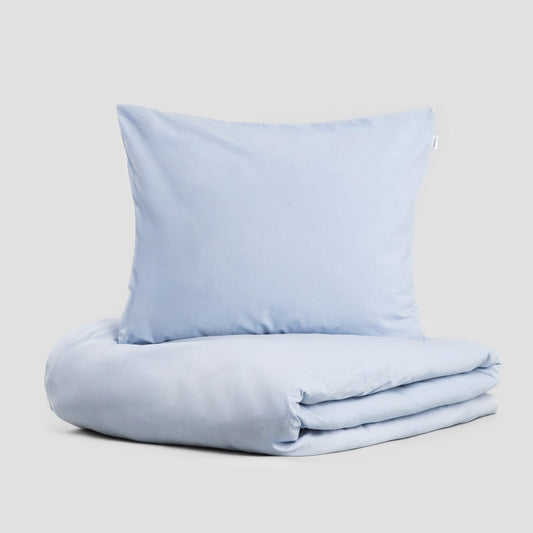 DEFLA Washed Cotton Blue Bedding Set 140x200 + 50x60 cm