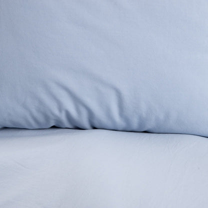 DEFLA Washed Cotton Blue Bedding Set 140x200 + 50x60 cm