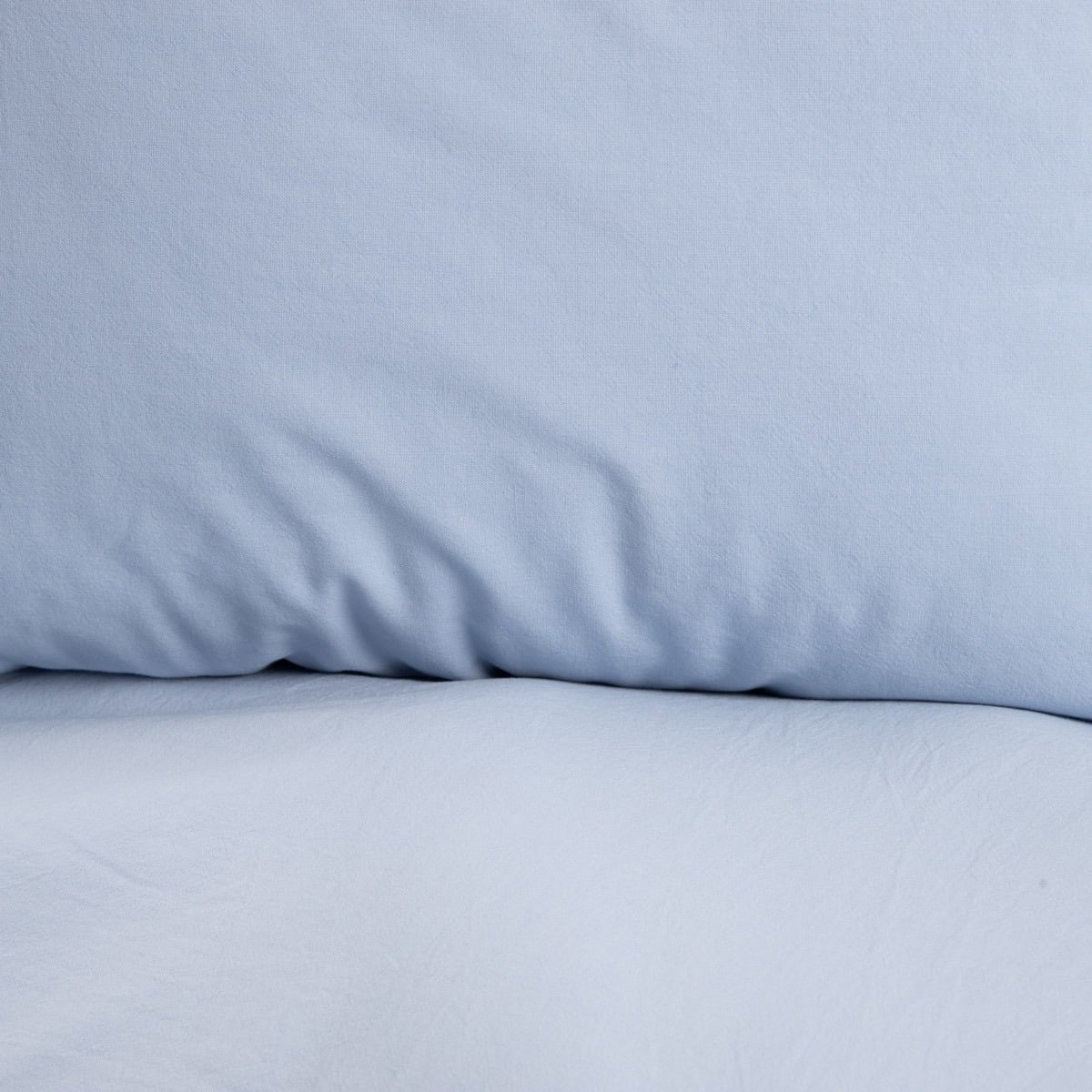 DEFLA Washed Cotton Blue Bedding Set 160x200 cm