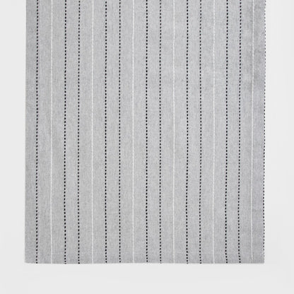 GREPATO Grey Striped Table Runner 40x160 cm