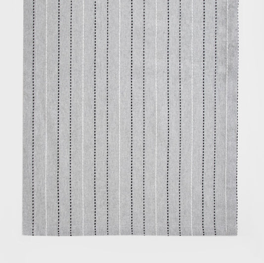 GREPATO Grey Striped Table Runner 40x160 cm