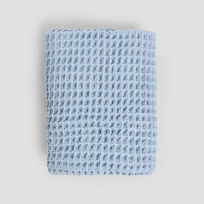 VAFFEL Blue Cotton Towel 50x90cm - Soft & Quick Drying