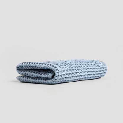 VAFFEL Blue Cotton Towel 50x90cm - Soft & Quick Drying