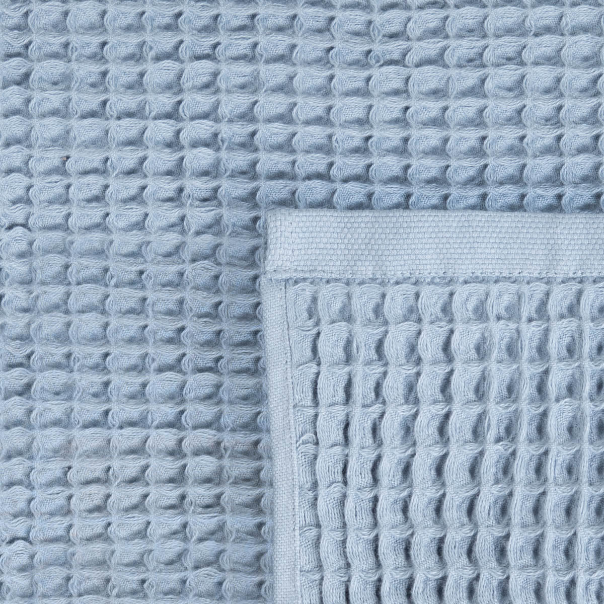 VAFFEL Blue Cotton Towel 50x90cm - Soft & Quick Drying