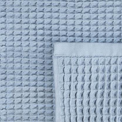 VAFFEL Blue Cotton Towel 50x90cm - Soft & Quick Drying