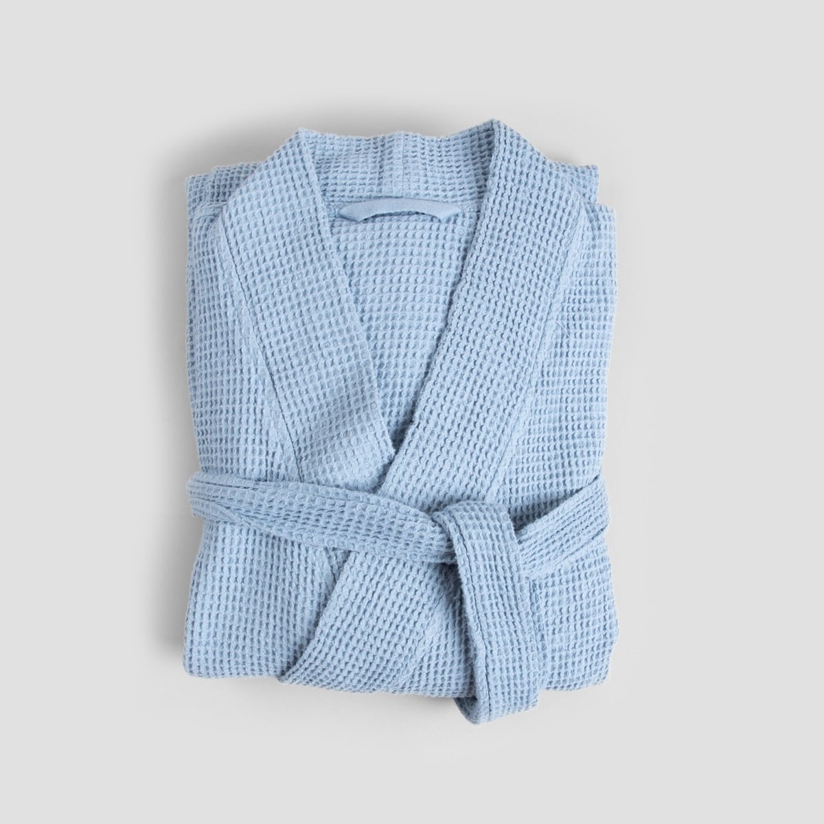 Blue VAFFEL Bathrobe S/M 100% Cotton Modern Hamptons