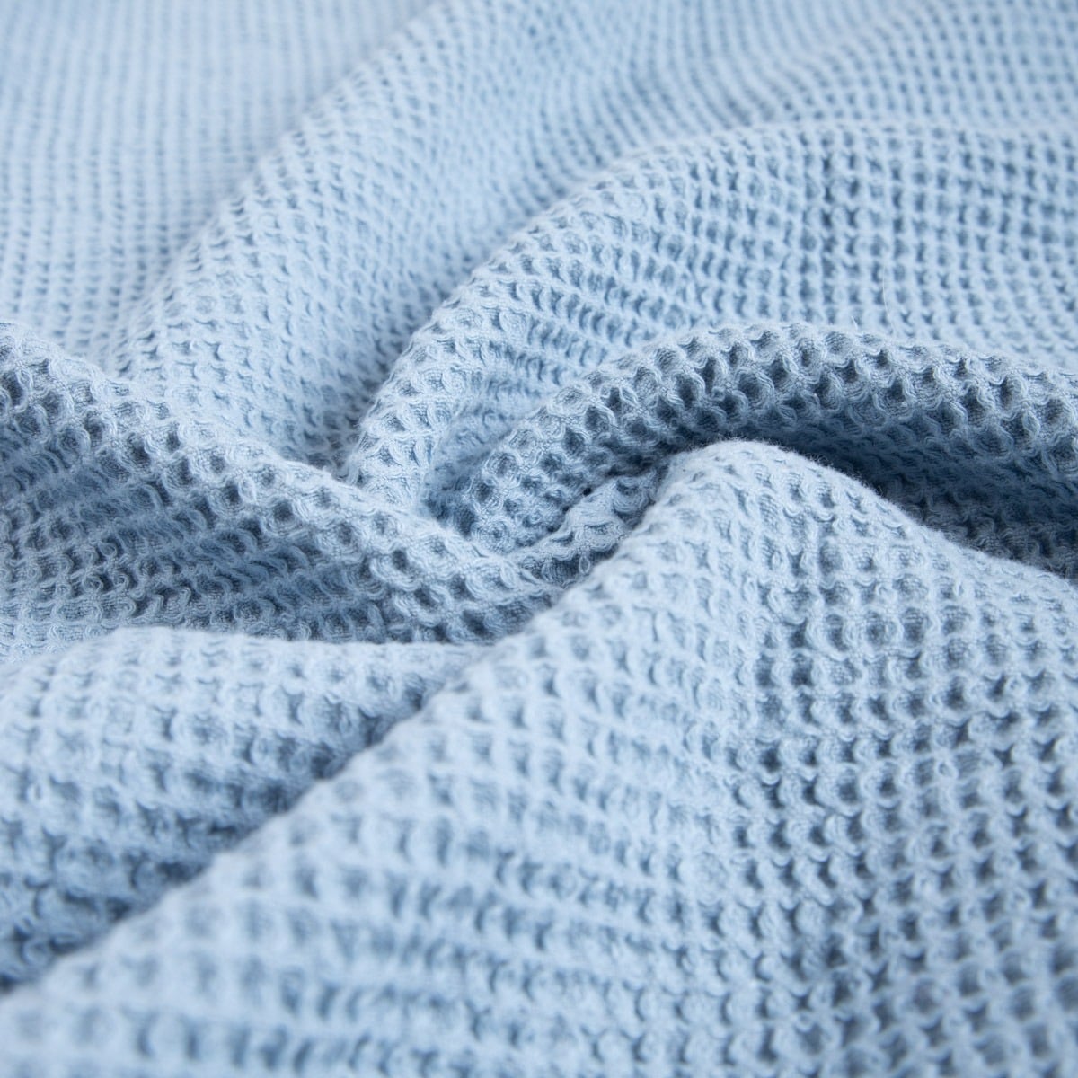 Blue VAFFEL Bathrobe S/M 100% Cotton Modern Hamptons