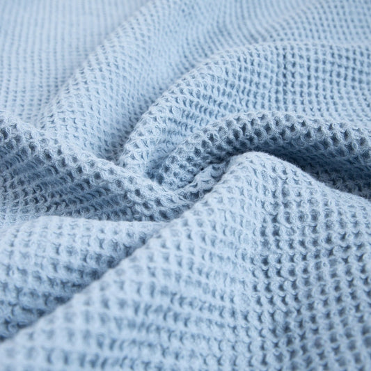 Blue VAFFEL Bathrobe S/M 100% Cotton Modern Hamptons