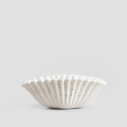 Modern Hamptons Ceramic Decorative Bowl White 23x14x9 cm