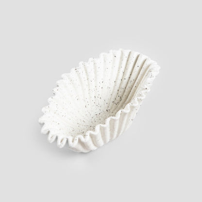 Modern Hamptons Ceramic Decorative Bowl White 23x14x9 cm