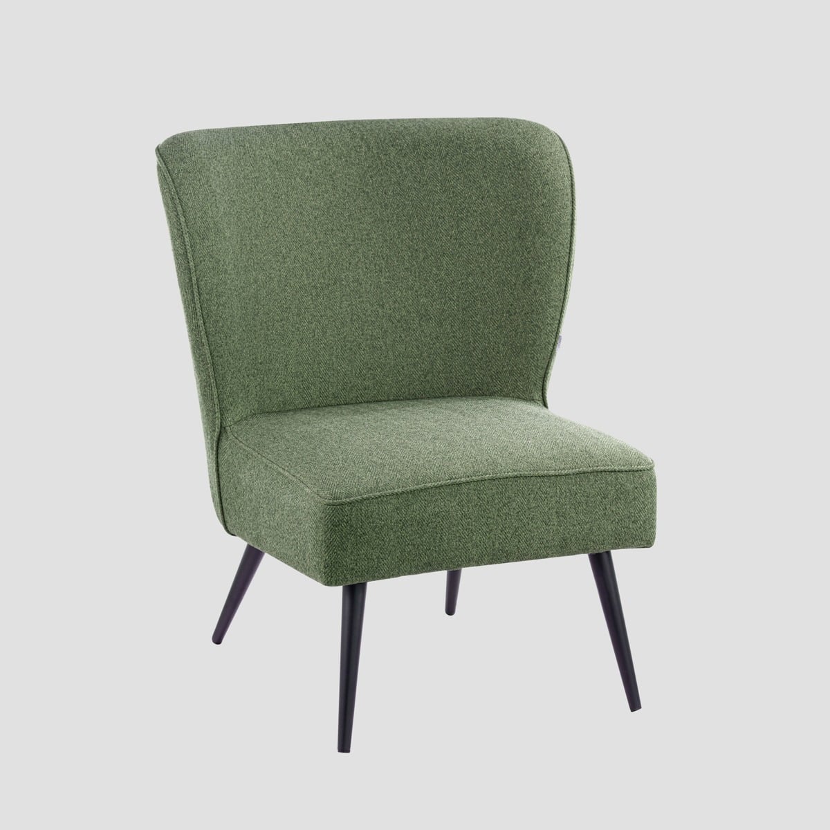 Armchair ABRAZO Green with Herringbone Upholstery