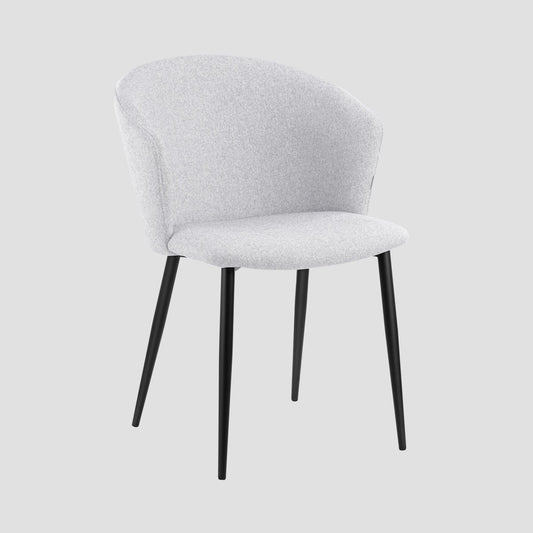 LUJO Grey Chair - Modern Minimalist Design with Metal Legs