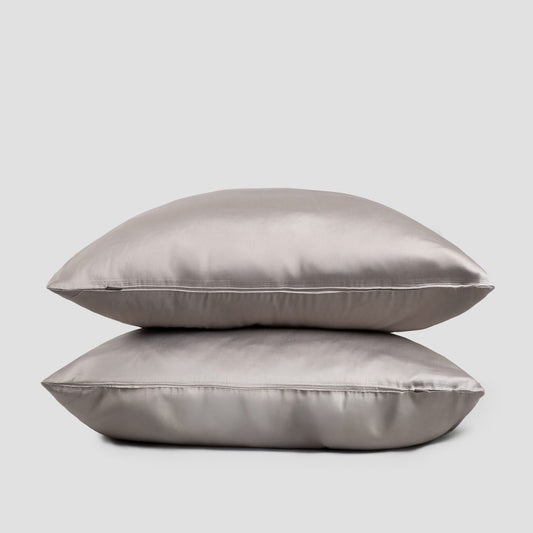 Set of Two Bamboo Grey Pillowcases BAMSA 70x80 cm