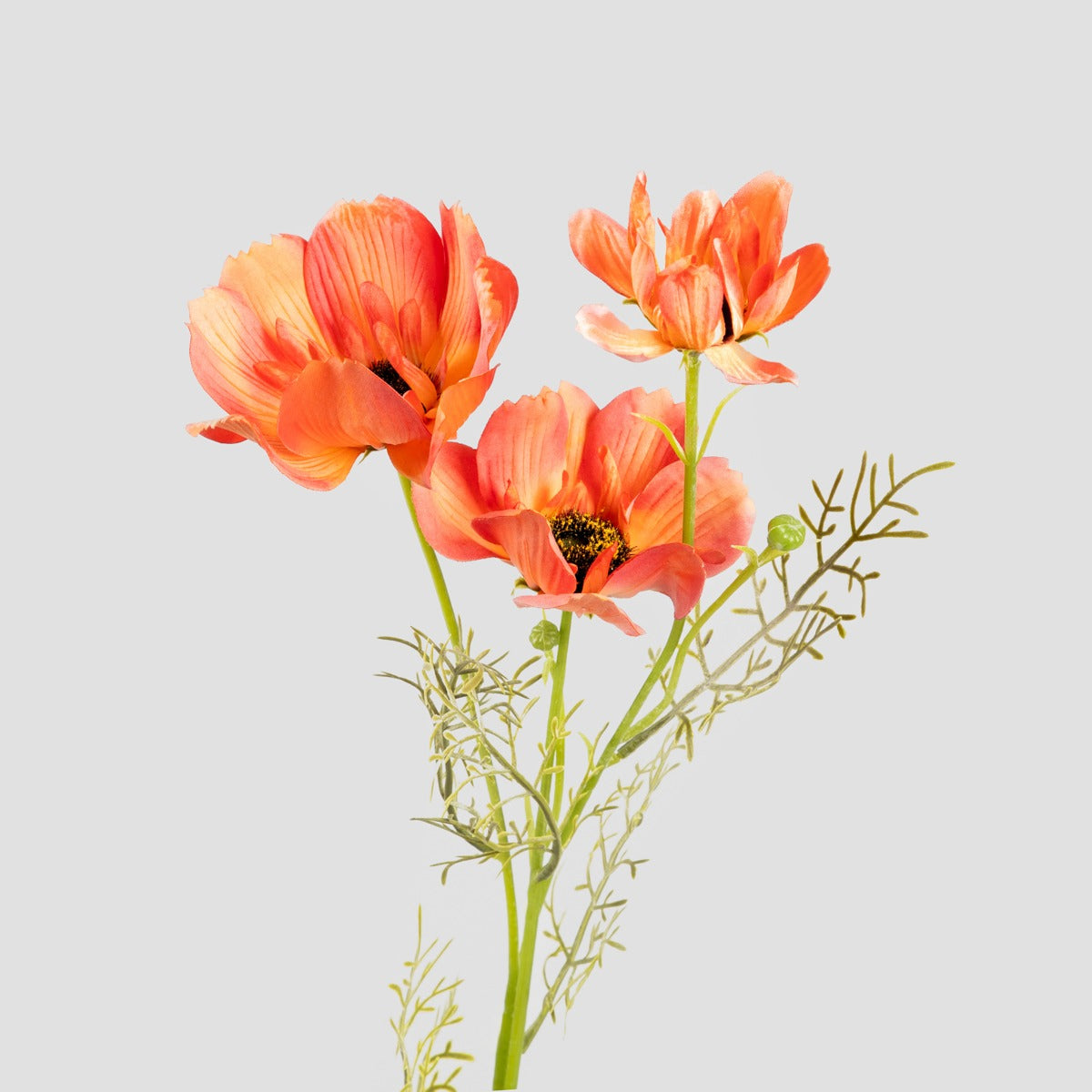 Artificial branch EMRA Artificial Orange Poppies Branch 76 cm