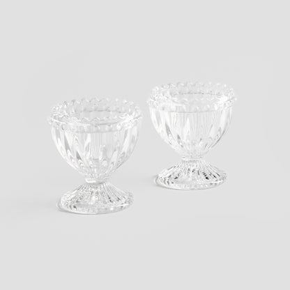 CORAGGIO Glass Egg Serving Set, 2 Pieces, 0.2L Each