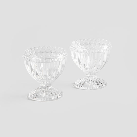 CORAGGIO Glass Egg Serving Set, 2 Pieces, 0.2L Each