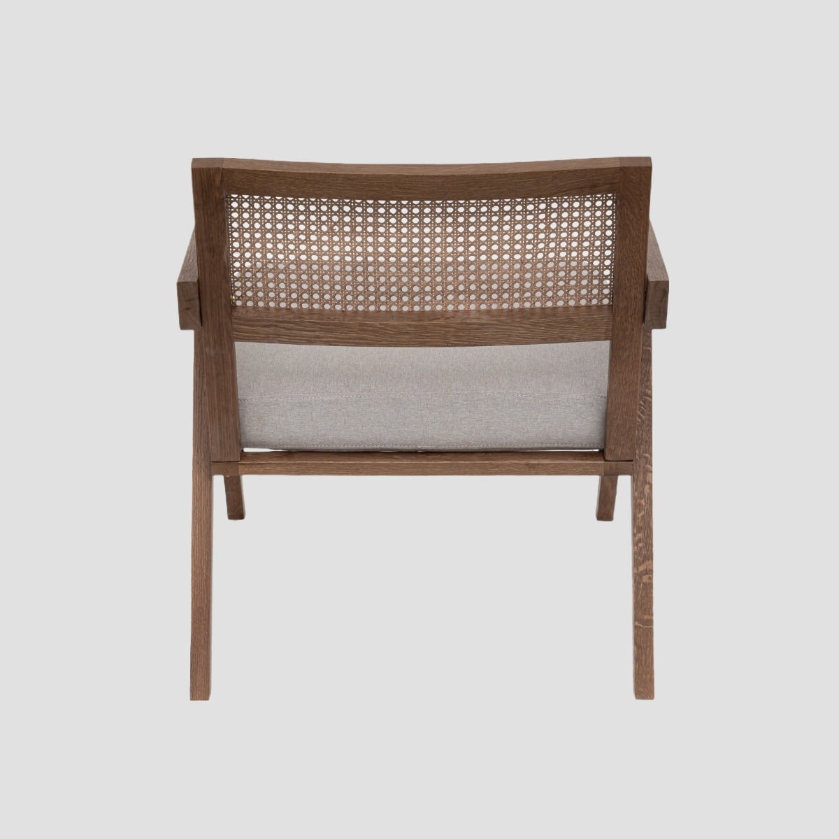 FEDELE Armchair Wooden Oak with Brown Rattan 63x75x75 cm