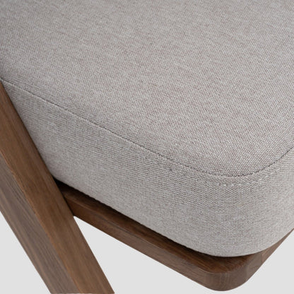 FEDELE Armchair Wooden Oak with Brown Rattan 63x75x75 cm