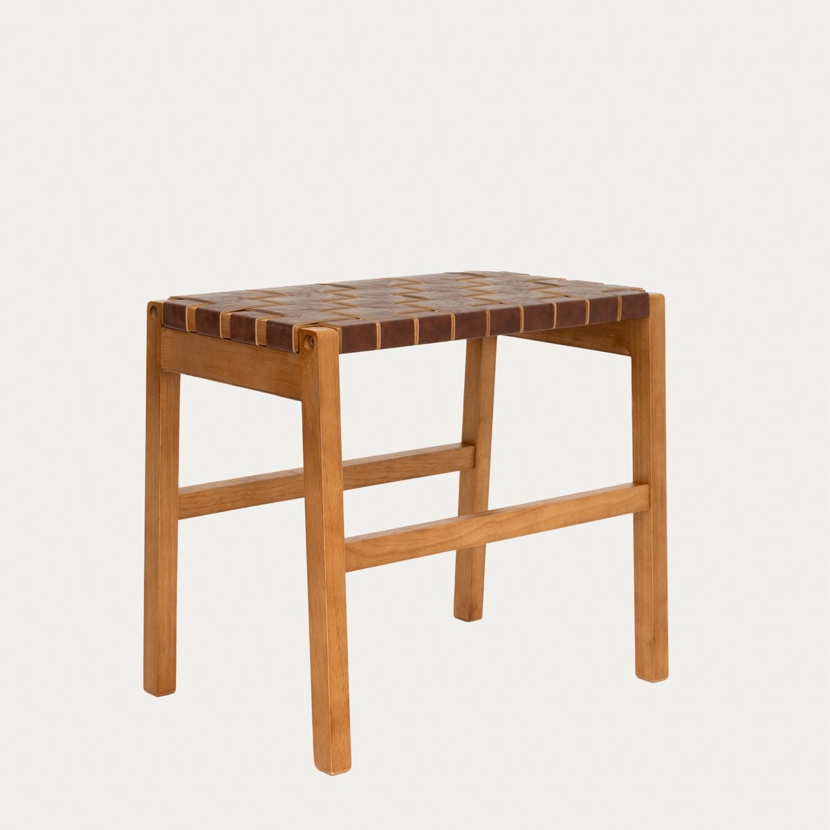 Taboret FUTURUM Wooden Brown Stool 50x35x45 cm