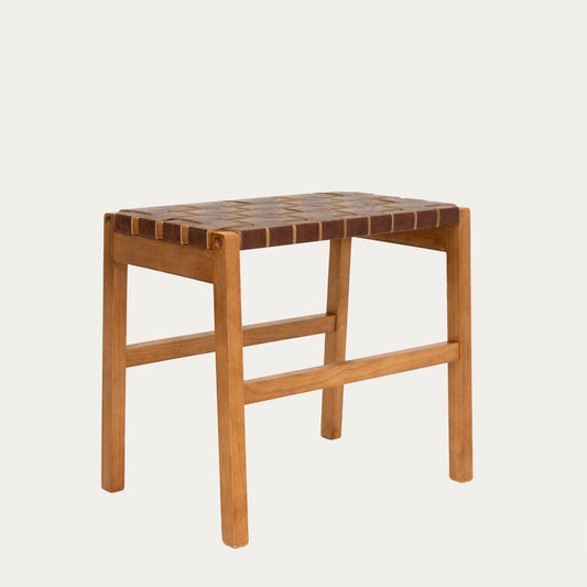 Taboret FUTURUM Wooden Brown Stool 50x35x45 cm