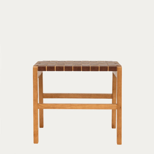 FUTURUM Wooden Brown Stool 50x35x45 cm