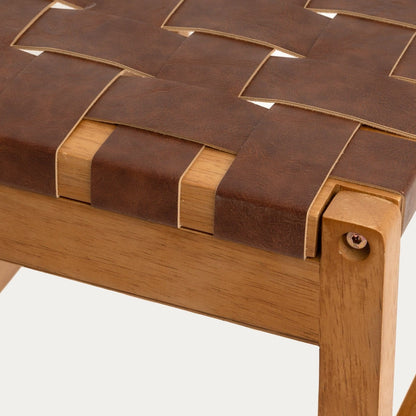 Taboret FUTURUM Wooden Brown Stool 50x35x45 cm
