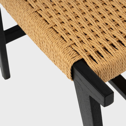 NOVUM Black Wooden Stool 53x38x45 cm