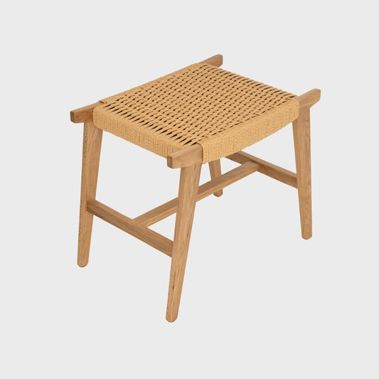 NOVUM Natural Wood Stool - 53x38x45 cm