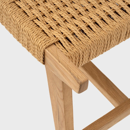 NOVUM Natural Wood Stool - 53x38x45 cm