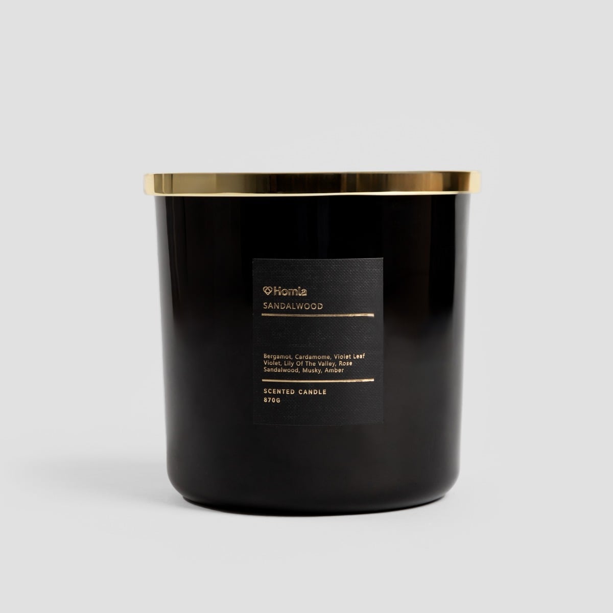 Scented candle VELUMA Sandalwood Scented Candle 870g Black