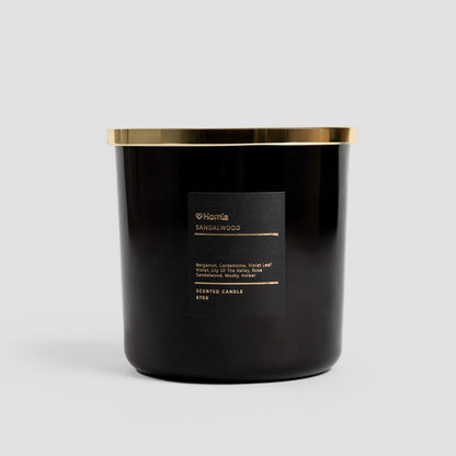 Scented candle VELUMA Sandalwood Scented Candle 870g Black