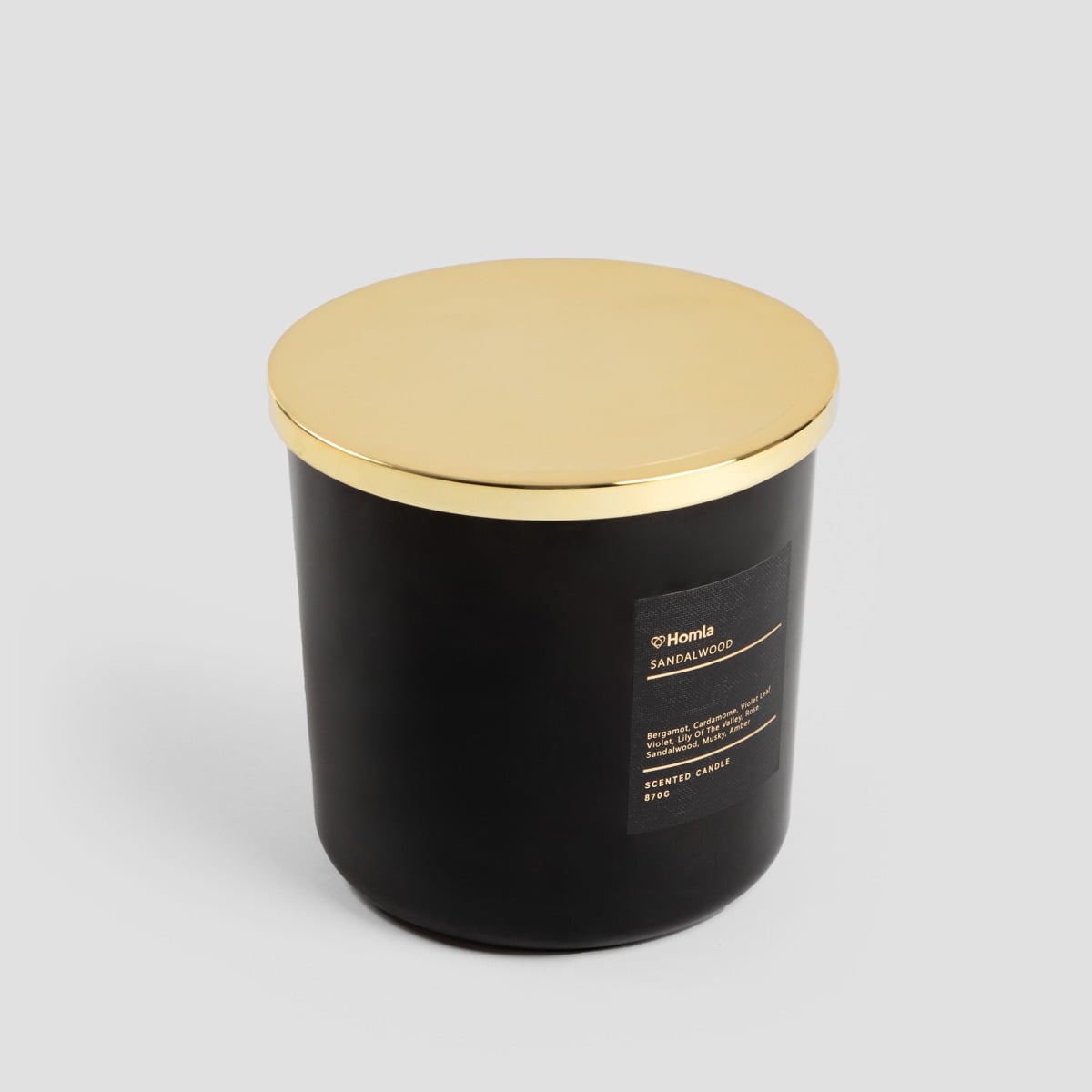 Scented candle VELUMA Sandalwood Scented Candle 870g Black
