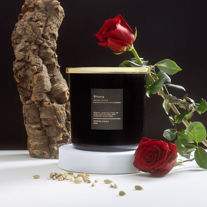Scented candle VELUMA Sandalwood Scented Candle 870g Black