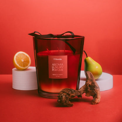 EMBER Merlot Poppy Scented Candle - 1175g, 80 Hour Burn