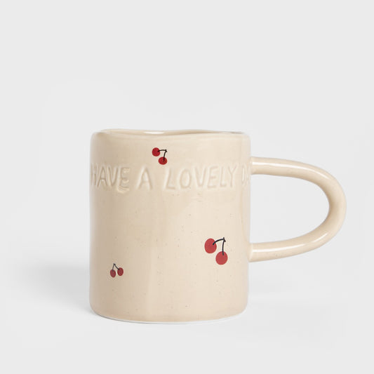 ISERNIA Ceramic Mug in Cherries 0.4L Porcelain