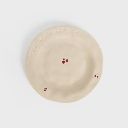 Isernia Porcelain Plate in Cherries Design - 20 cm