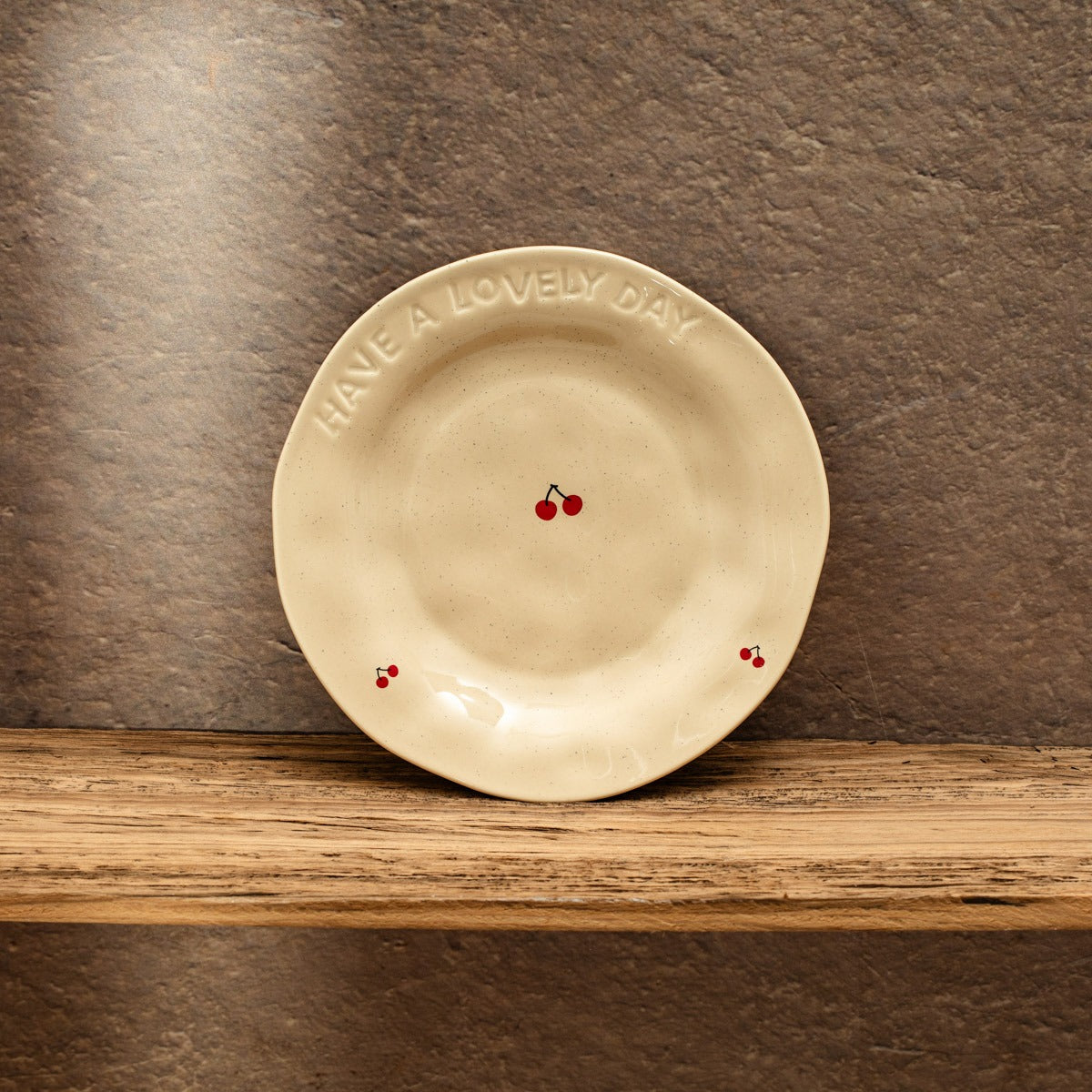Isernia Porcelain Plate in Cherries Design - 20 cm