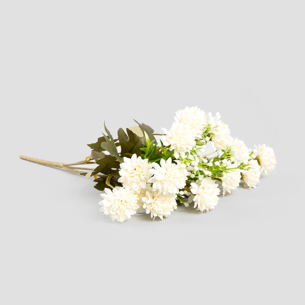 VERBEN Artificial Branch with Ecru Flowers - 35 cm