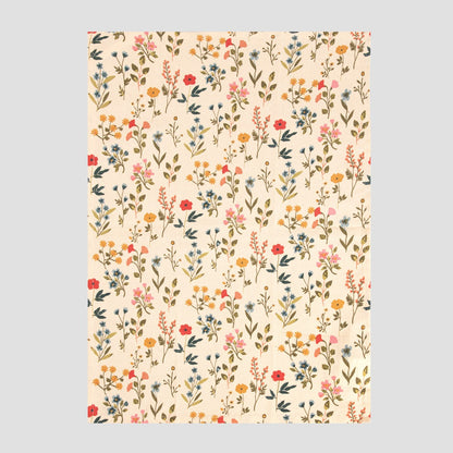Set of FARIN Kitchen Cloths in Flowers and Waffle Texture - 2 Pack
