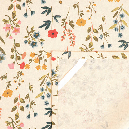 Set of FARIN Kitchen Cloths in Flowers and Waffle Texture - 2 Pack